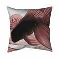 Fondo 26 x 26 in. Two Red Betta-Double Sided Print Indoor Pillow FO2775459